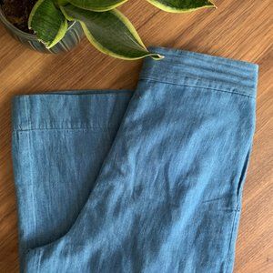 *NWT* Chambray Huston Pull-On Crop Pants